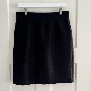 Alfani Ruffled Black Mini Zipper Skirt Petite
